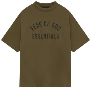 Fear of God Essentials Jersey Crewneck Tee 'Olive' (FW24)