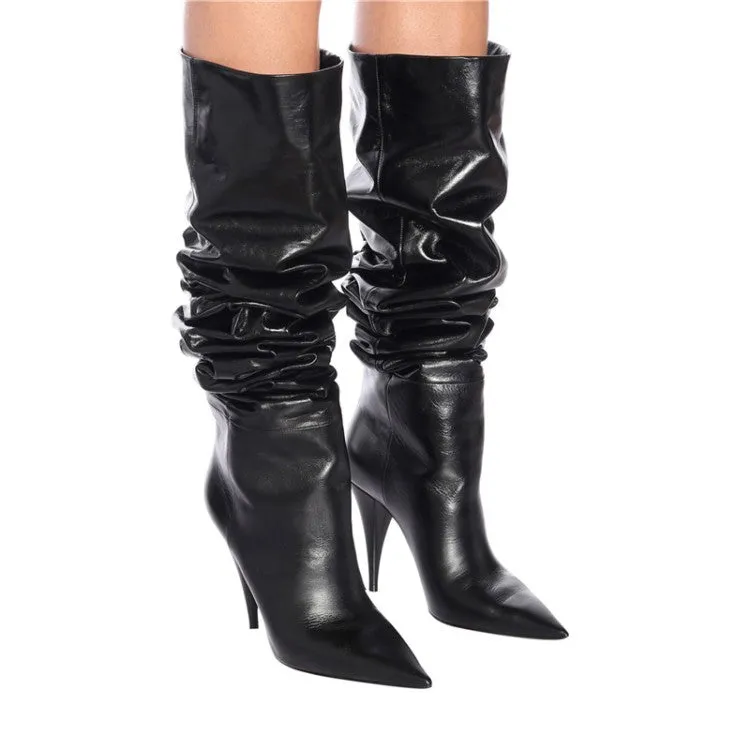 FIESA Leather Knee High Boots