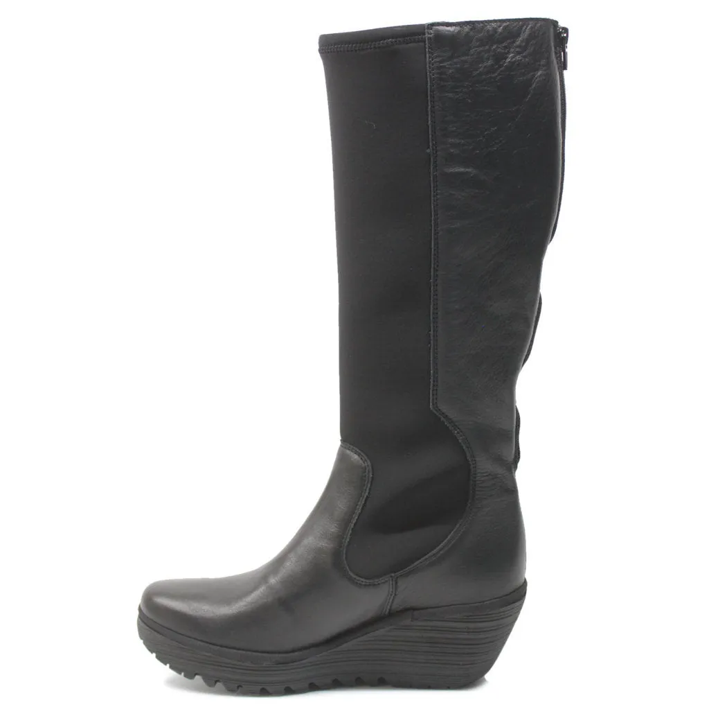 Fly London Yoja401Fly Leather Women's Zip Up Knee High Boots