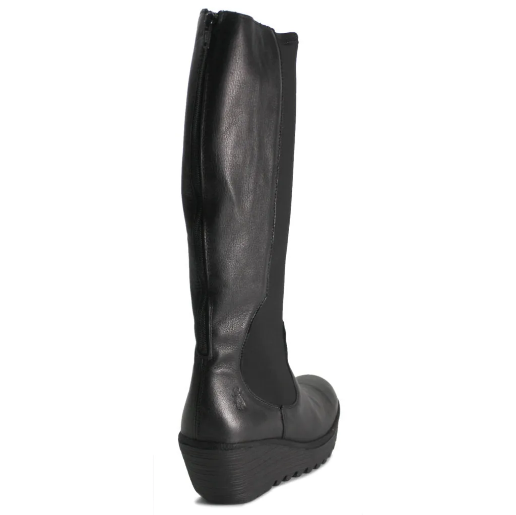 Fly London Yoja401Fly Leather Women's Zip Up Knee High Boots