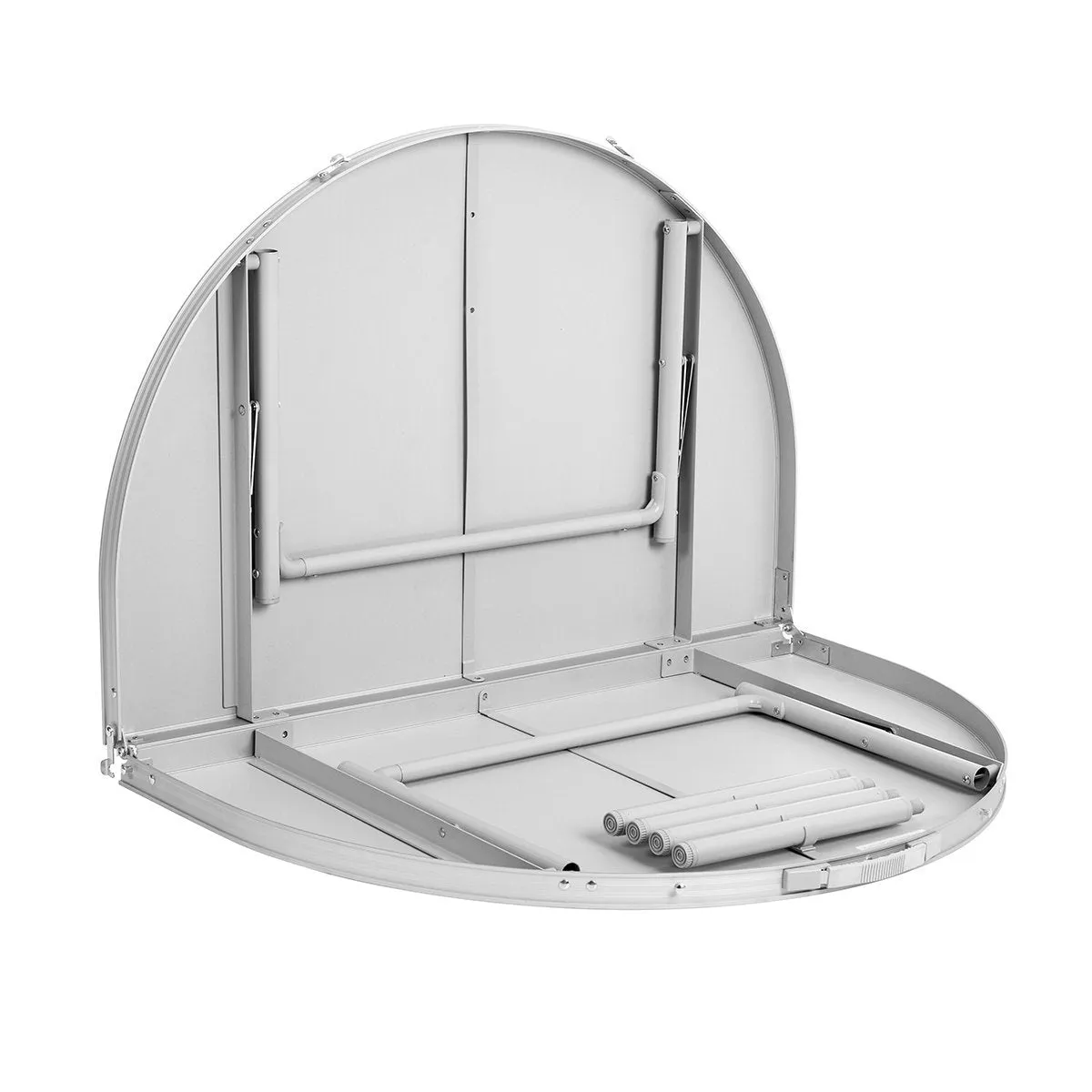 Folding Outdoor Camping Table | Lightweight Aluminum | Adjustable Height | 4 FT Oval | CLEARANCE