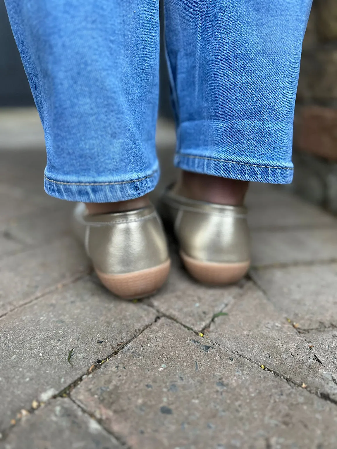 Gold Leather Tassel Loafer