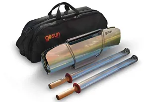 GOSUN Solar Barbecue for Food | Portable Solar Oven with Padded Carrying Case for Effortless Outdoor Cooking | Heats to 550'F | Stays Cool to The Touch | Ideal for Hiking & Camping | Silver Brown