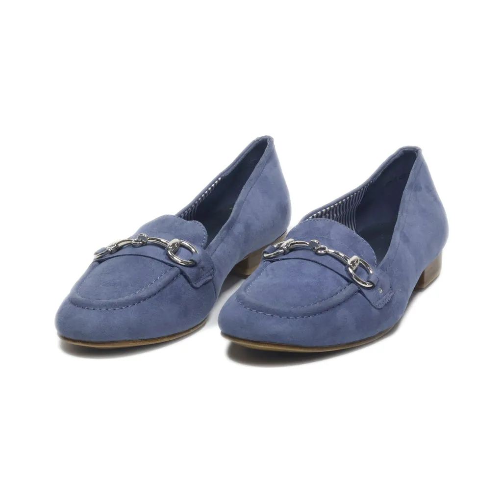 Graceland Loafers Suede Blue Colour For Women