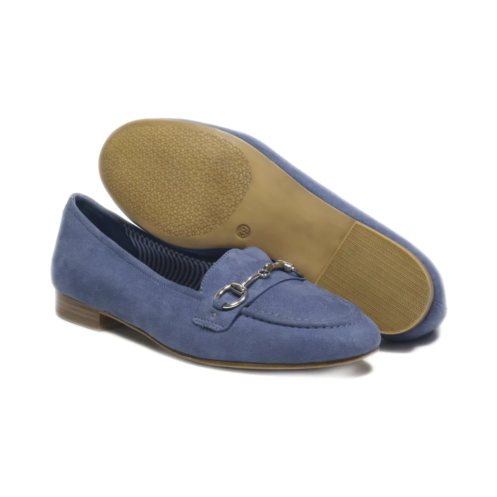 Graceland Loafers Suede Blue Colour For Women