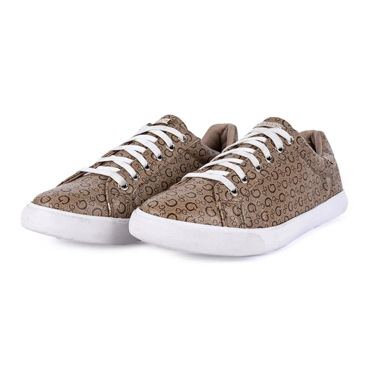 Guess Low-Top Sneakers Leather Brown Colour For Men
