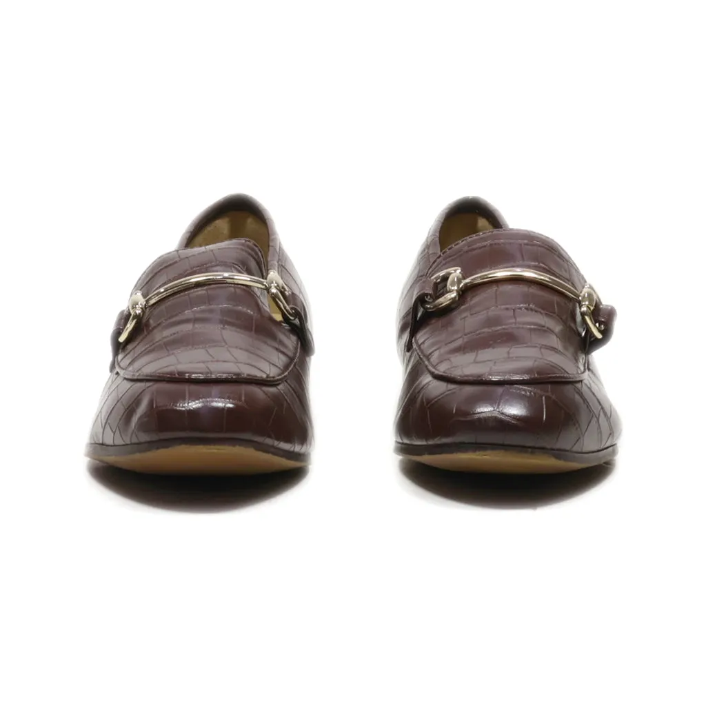 H&M Loafers Leather Brown Colour For Women