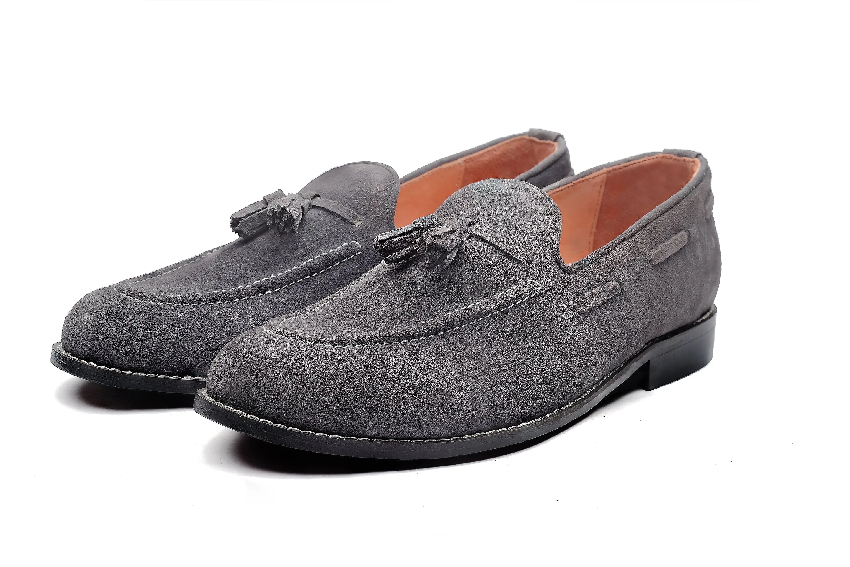 Hampton Suede Tassel Loafers - Charcoal Grey