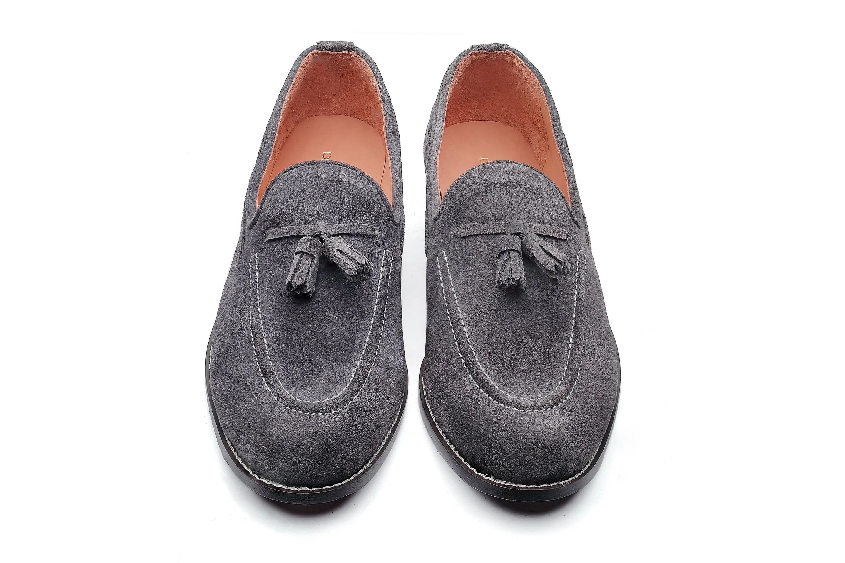 Hampton Suede Tassel Loafers - Charcoal Grey