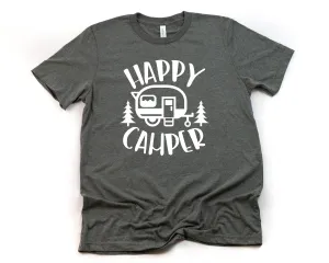 Happy Camper- Family Matching Vacation T Shirt - RV - Recreational - Adventure - Custom Unisex