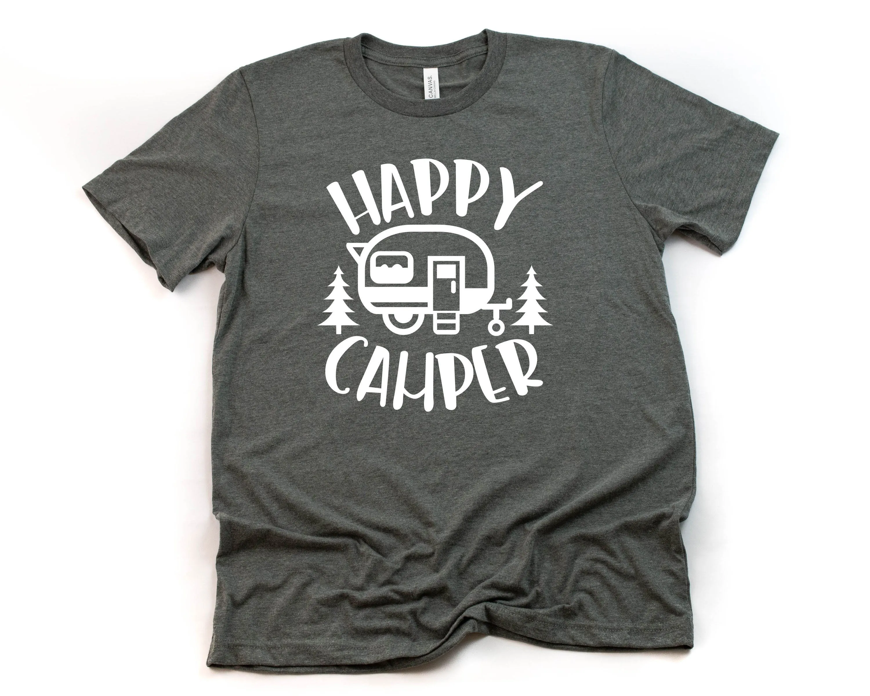 Happy Camper- Family Matching Vacation T Shirt - RV - Recreational - Adventure - Custom Unisex