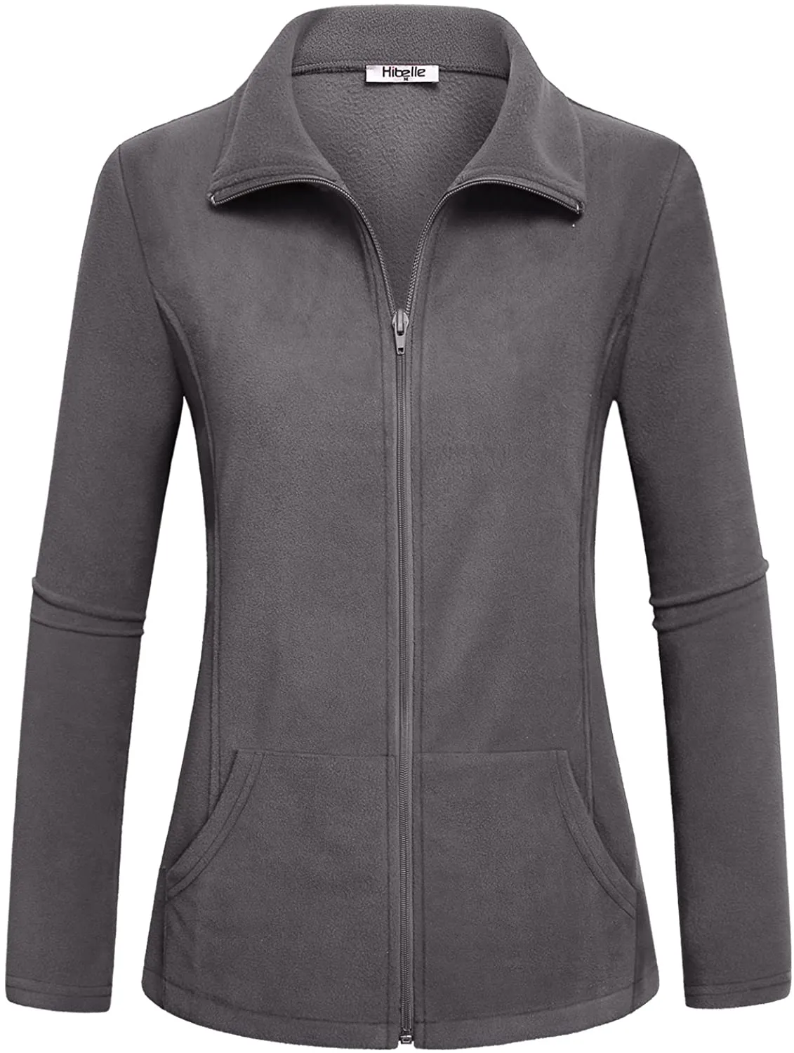 Hibelle Women's Outdoor Full-Zip Thermal Fleece Jacket with Pockets