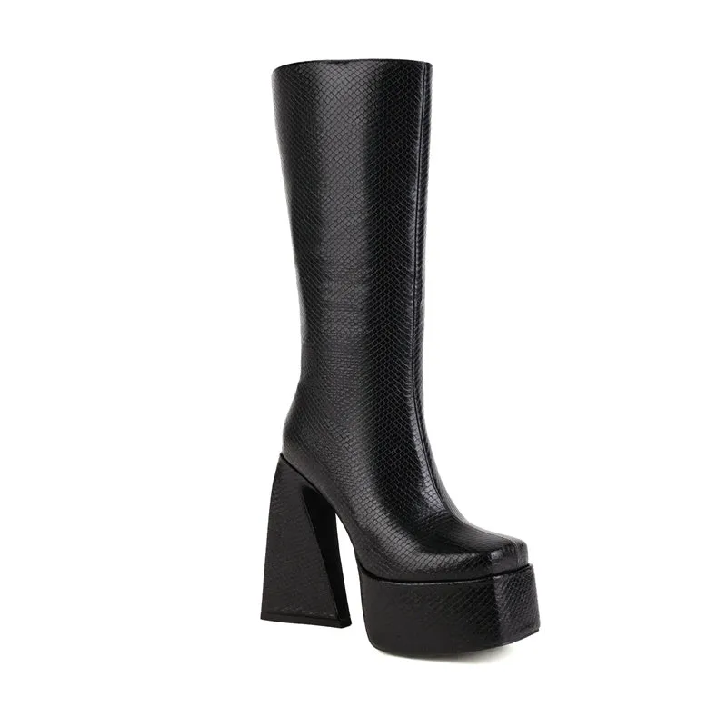 Hope 5 Inch Platform Boots Black