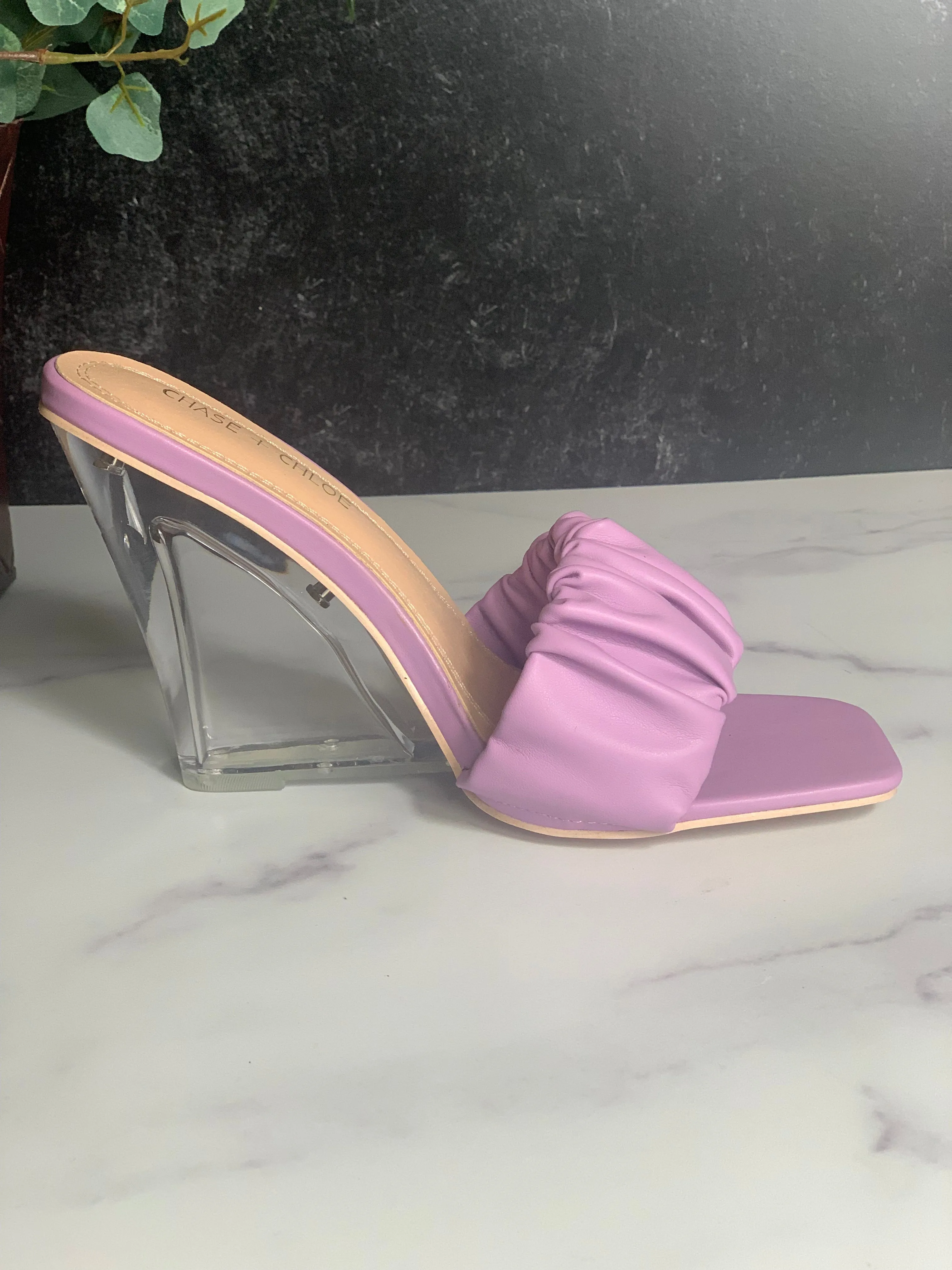 Iris wedge Mule-Lilac