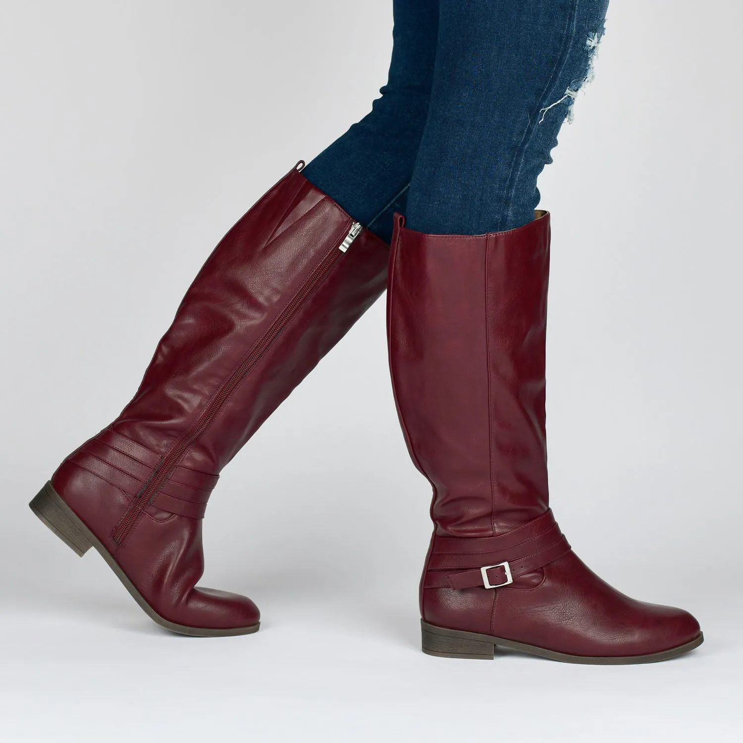 IVIE KNEE HIGH BOOTS IN WIDE CALF
