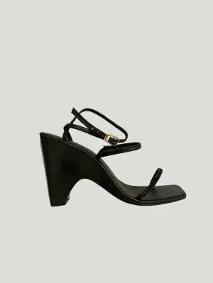 Jaggar Woven Leather Wedge Sandals | Cowhide Leather | Stylish & Comfortable Night Out Footwear | One Posh Closet