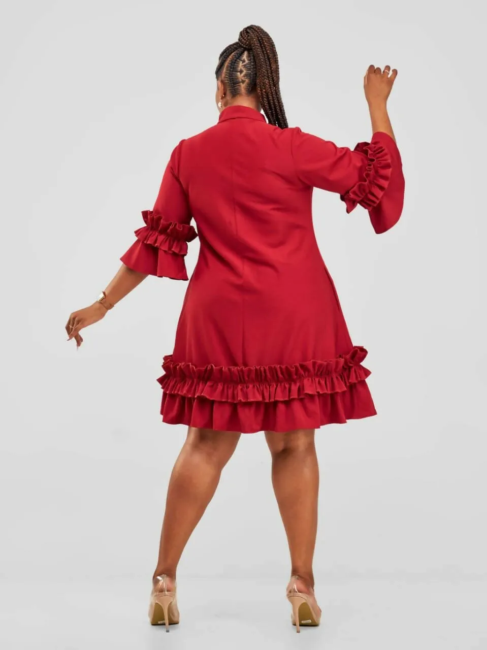 Jolly Fancy Wear Lulu Shift Dress - Rust Brown