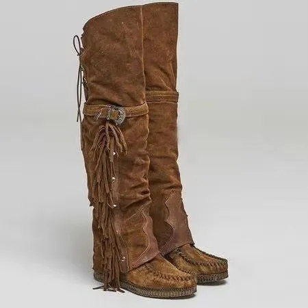 Knee-High Boho Boots