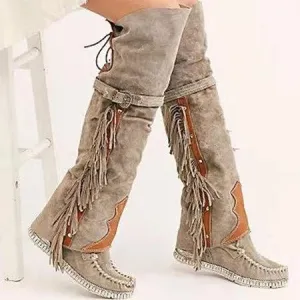 Knee-High Boho Boots
