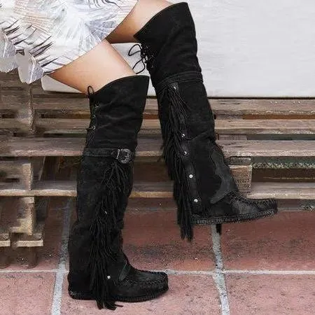 Knee-High Boho Boots