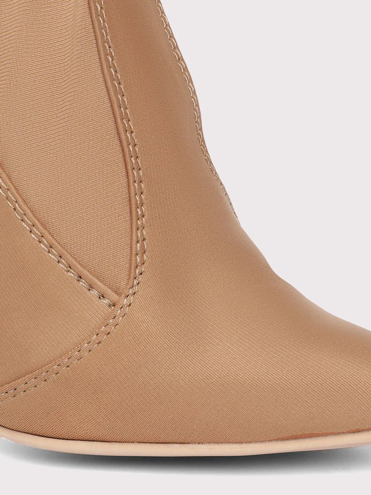 Knee High Stiletto Boots - Tan