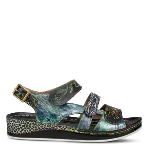 L'Artiste Women's Sumacah Sandals- Black Multi
