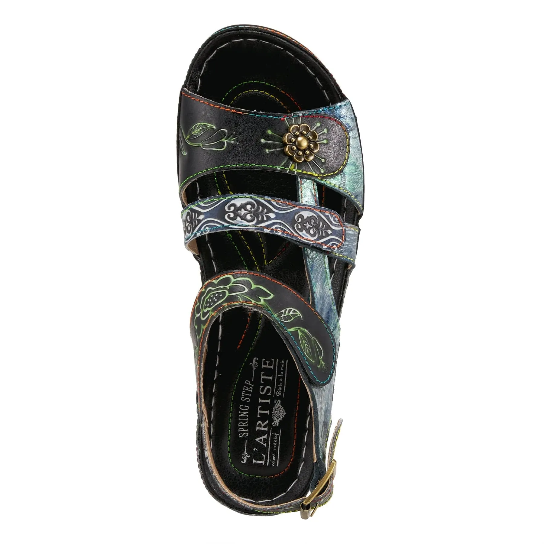 L'Artiste Women's Sumacah Sandals- Black Multi
