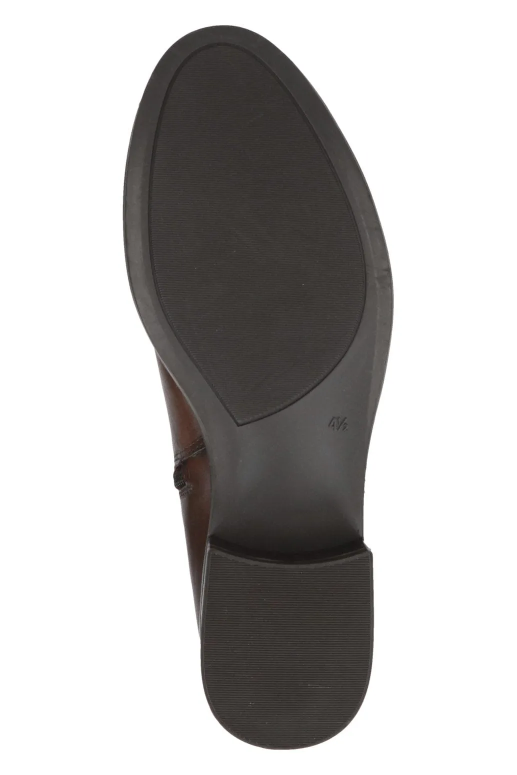 Leather and Stretch Suede Knee High Boots - Dark Brown Comb