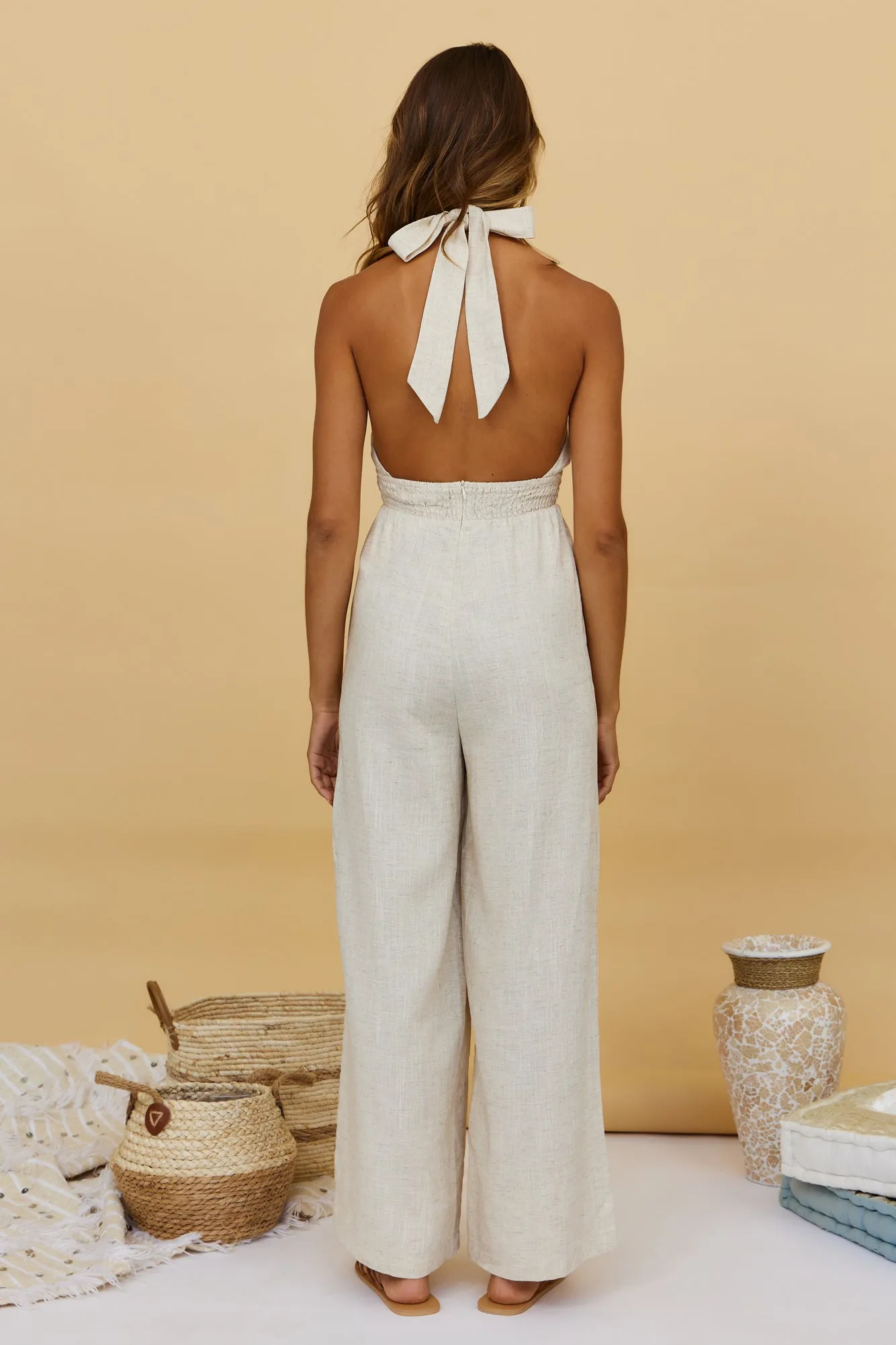 Life And Wellness Jumpsuit Beige