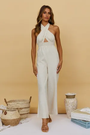 Life And Wellness Jumpsuit Beige