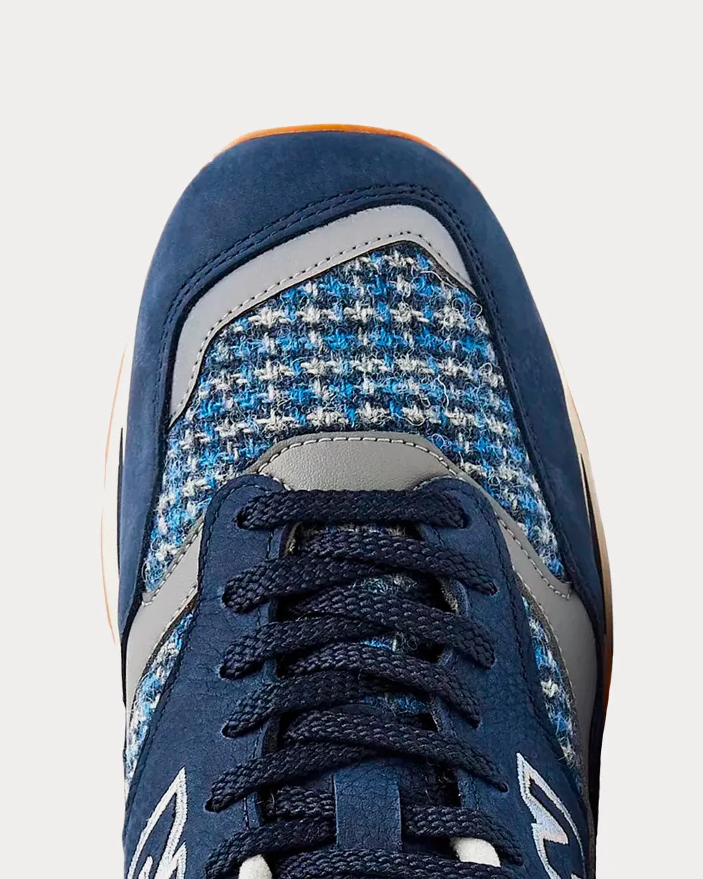 M1500HT Navy / Grey Harris Tweed Low Top Sneakers