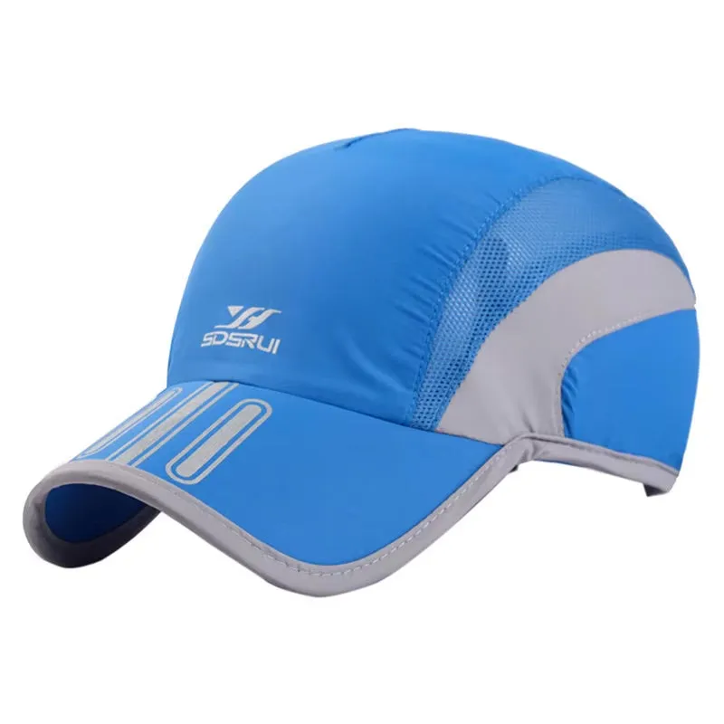 Men Mesh Cap Cycling Running Baseball Tennis Hat Breathable Quick Dry Hat Bone Snapback Male Climbing Running Sport Hats