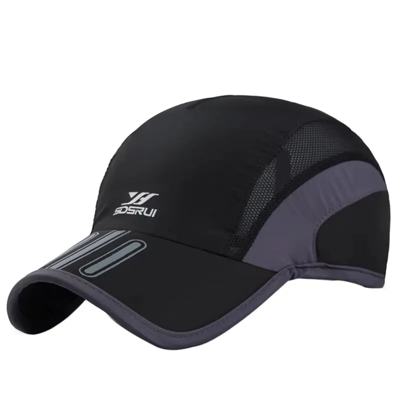 Men Mesh Cap Cycling Running Baseball Tennis Hat Breathable Quick Dry Hat Bone Snapback Male Climbing Running Sport Hats