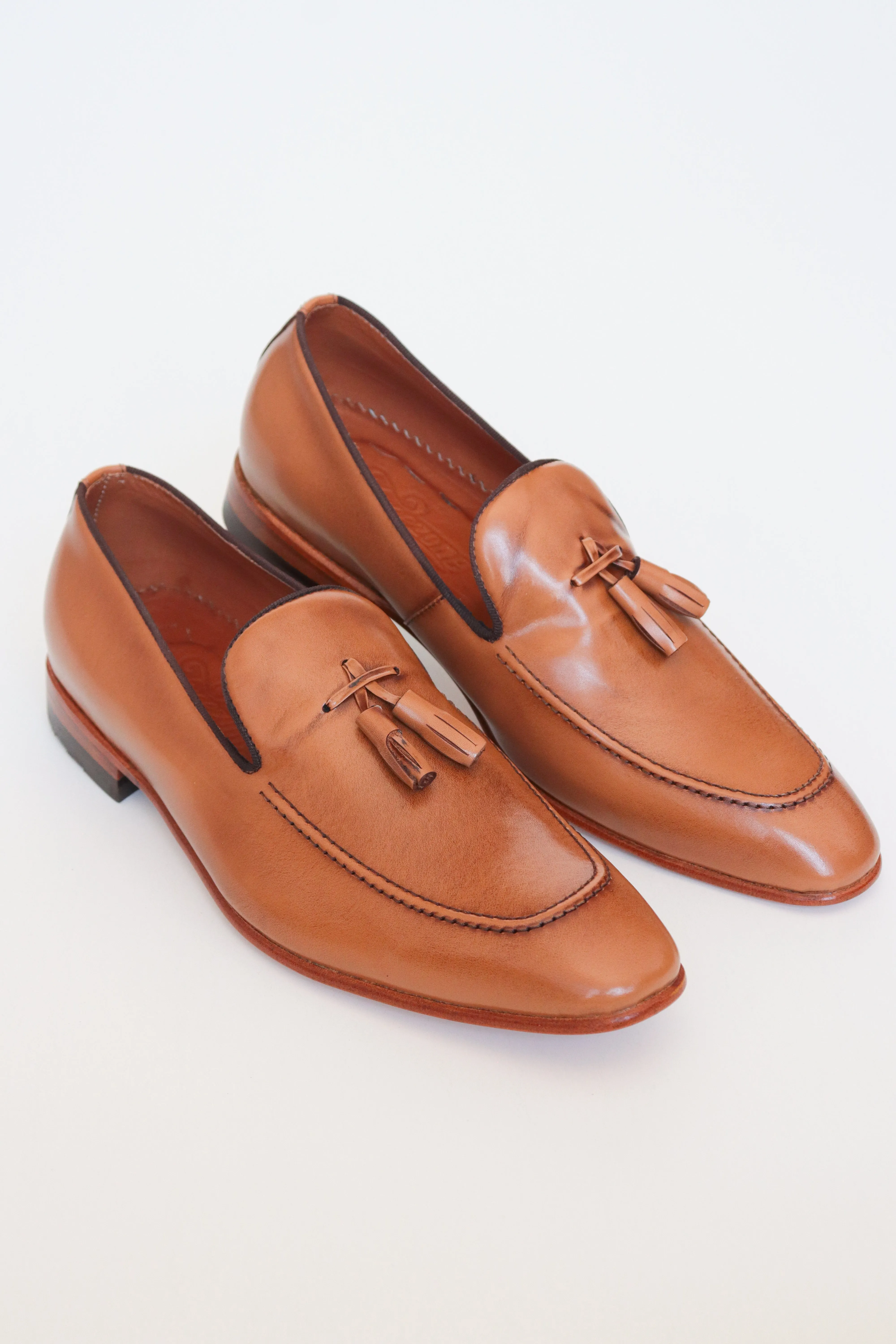 Men's Brown Leather Loafers