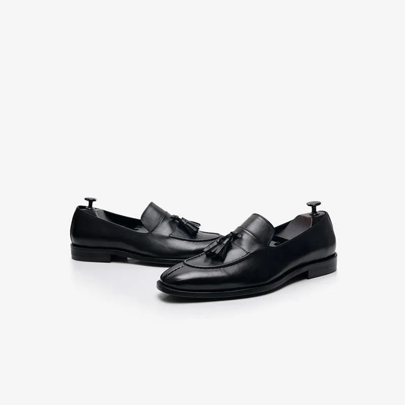 Mens Loafer Cowhide Tassel
