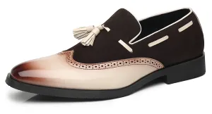 Men's Wingtip Tassel Smoking Loafers