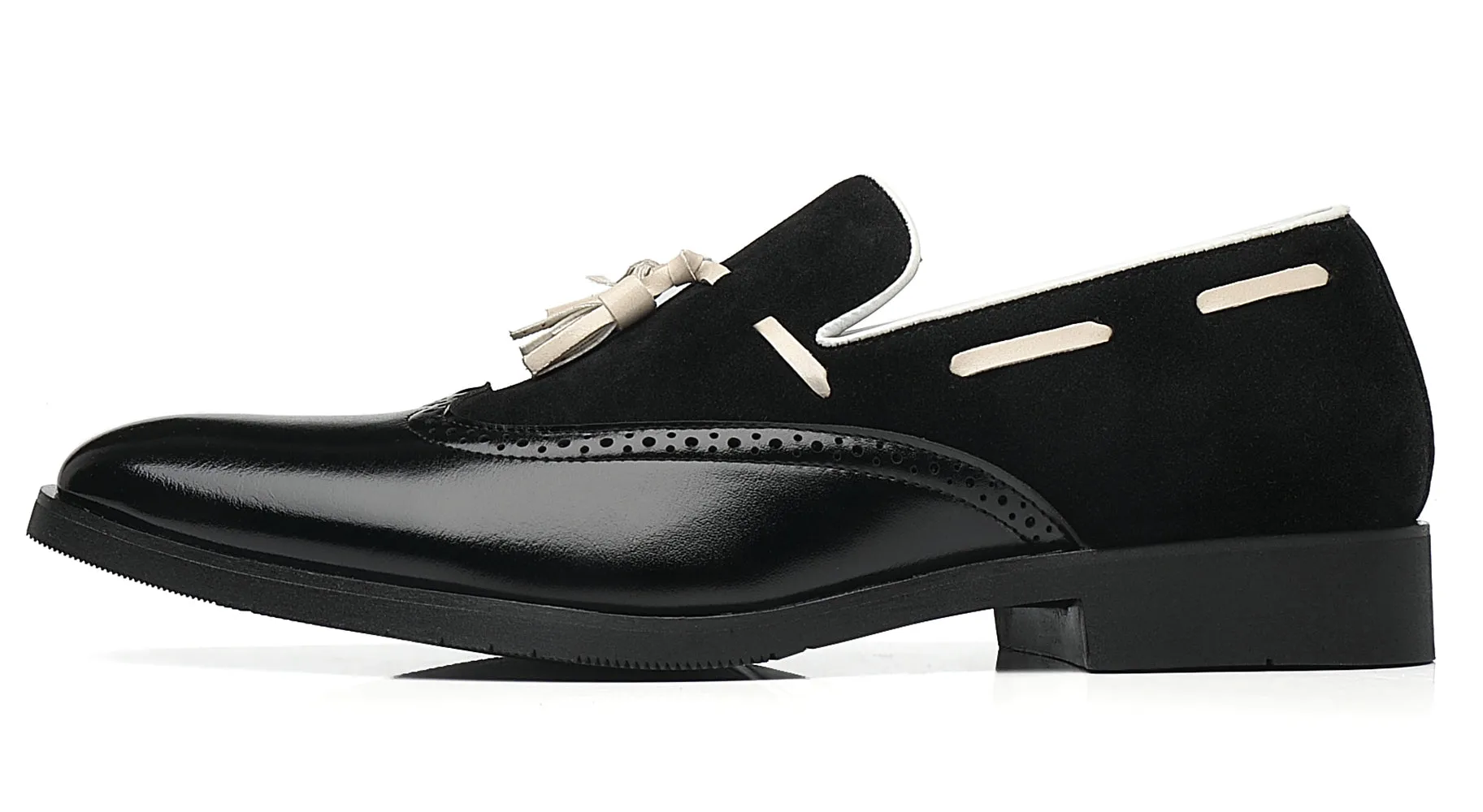 Men's Wingtip Tassel Smoking Loafers