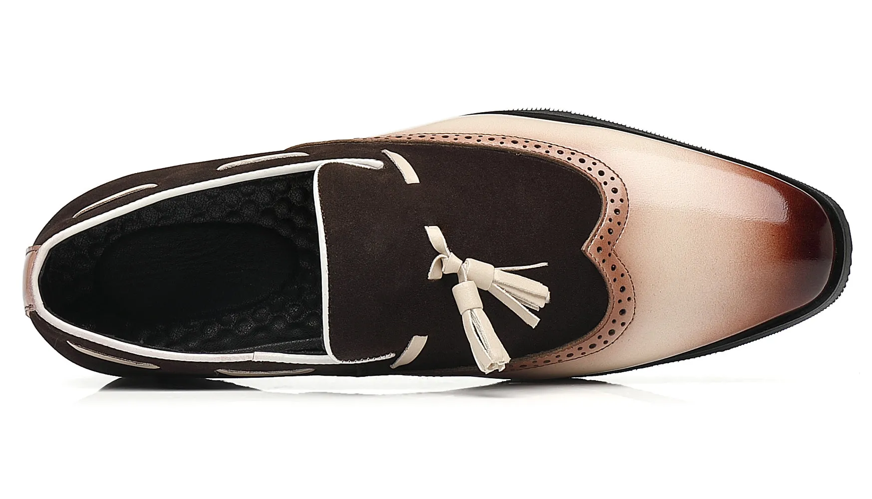 Men's Wingtip Tassel Smoking Loafers
