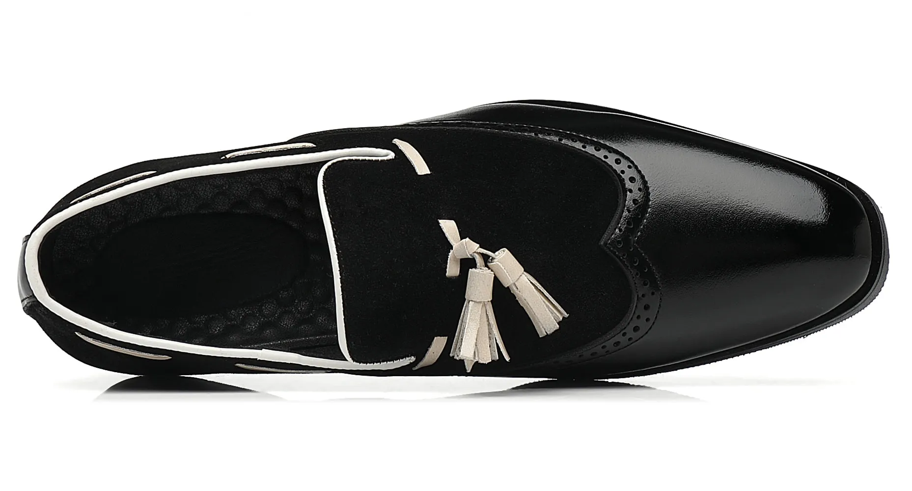 Men's Wingtip Tassel Smoking Loafers