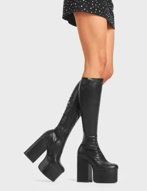 Messenger Platform Knee High Boots