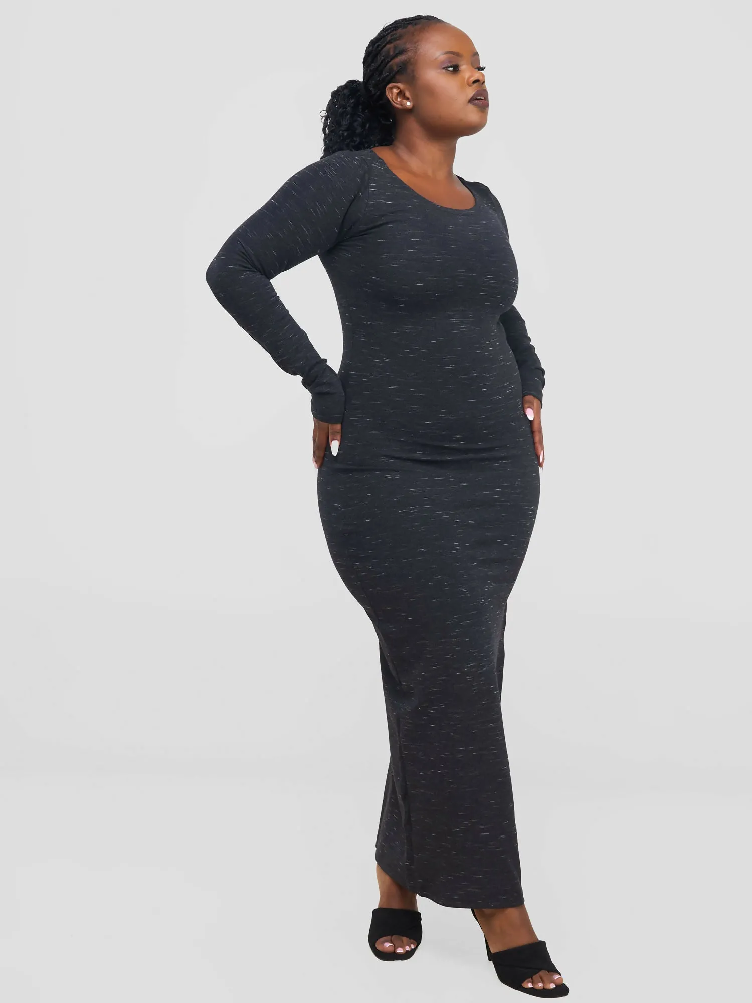 Mnubistyle Doa Maxi Dress - Dark Black