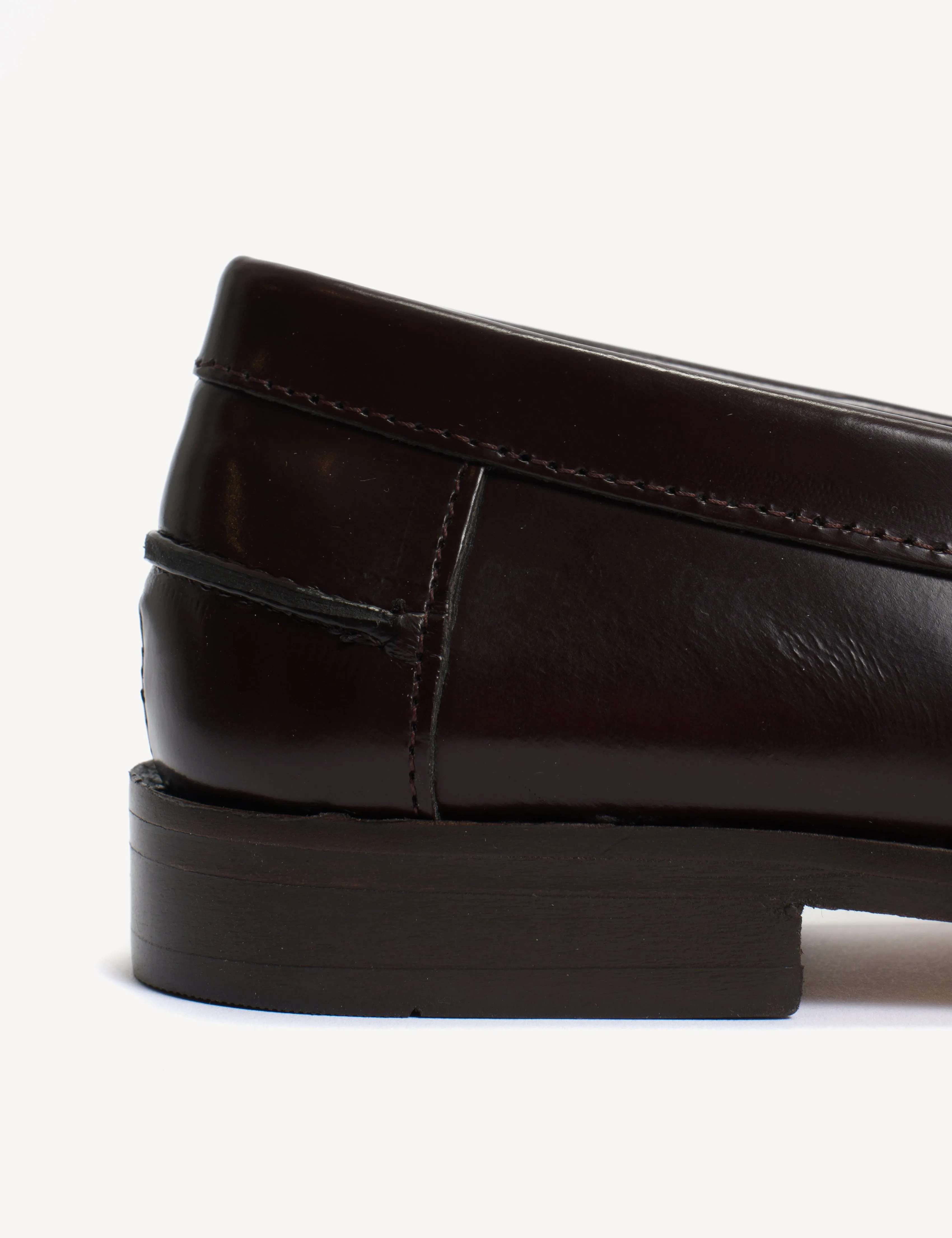 Moccasin T-Bar Loafer In Bordeaux Polido Leather