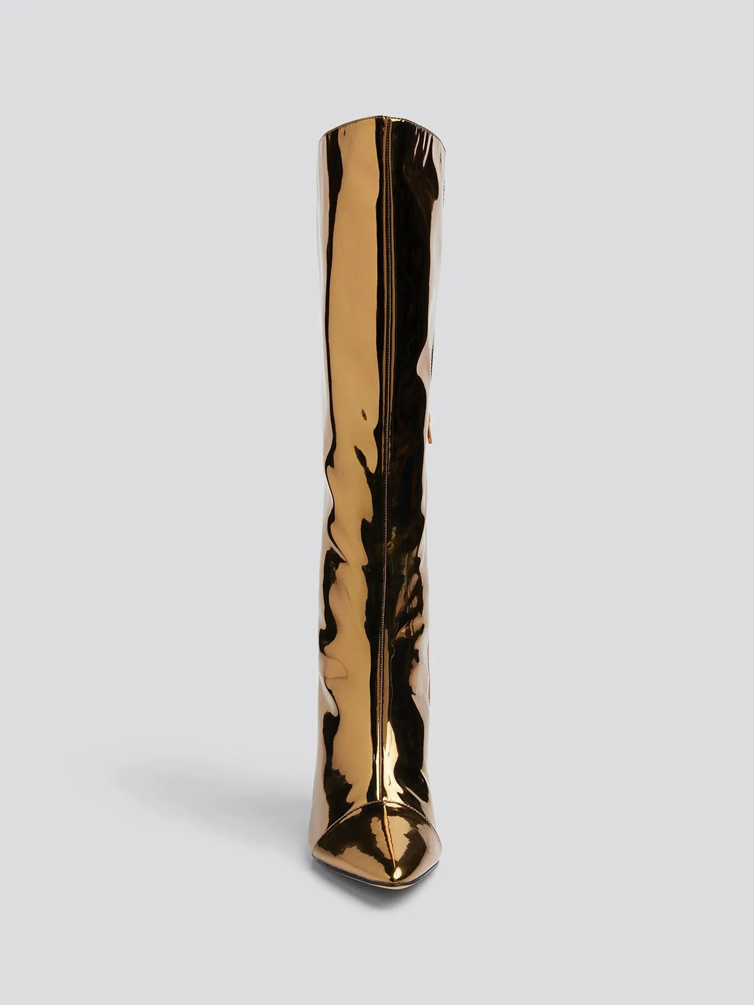 Mona Metallic Wide Calf Knee High Boots