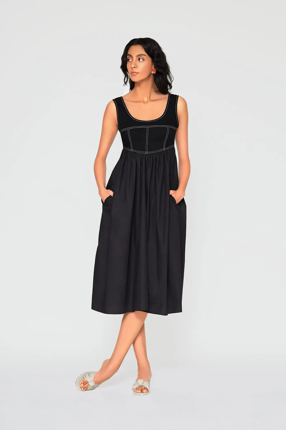 Monica Denim Midi Dress