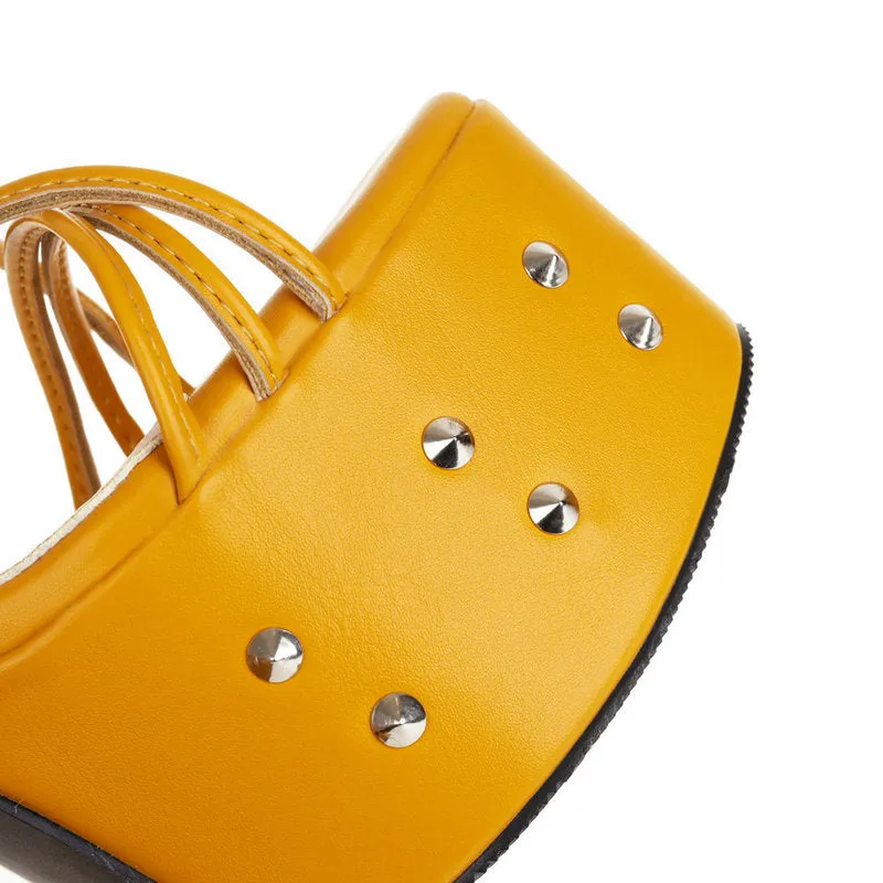 Muffin Sandals High Heel Long Tube Sandals