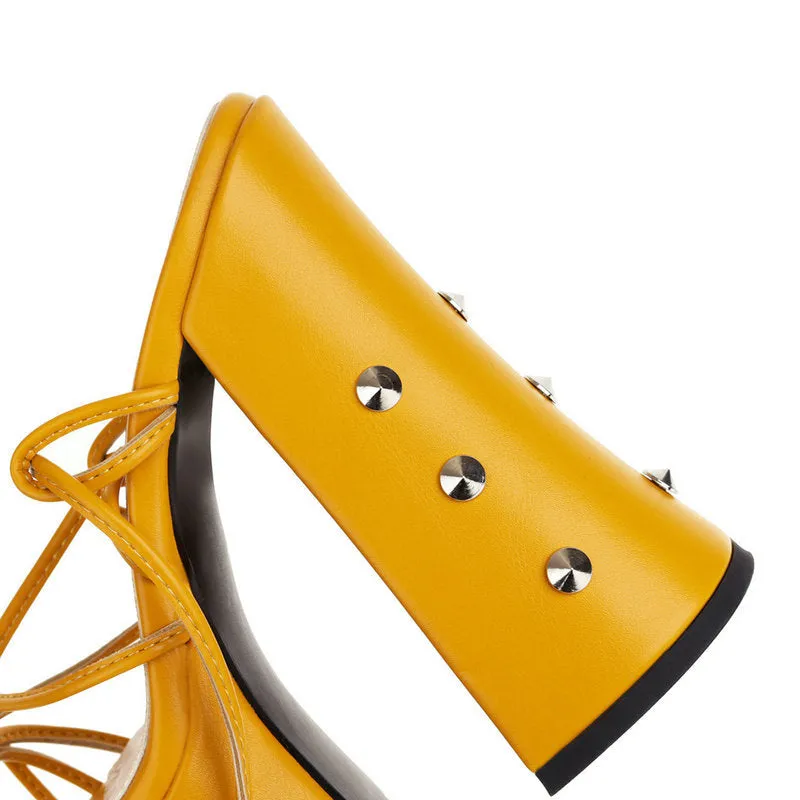 Muffin Sandals High Heel Long Tube Sandals