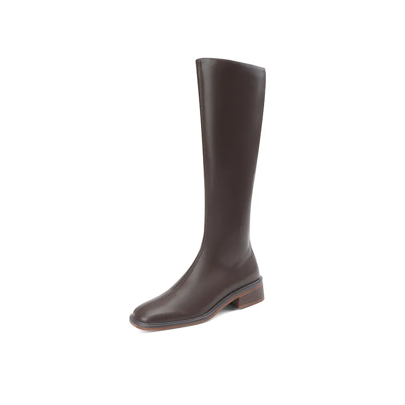 Nancy Brown Knee High Boots