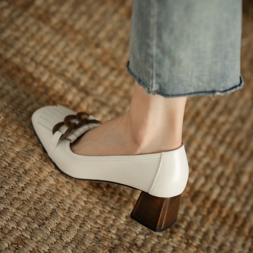 Nastya Low Heel Loafers