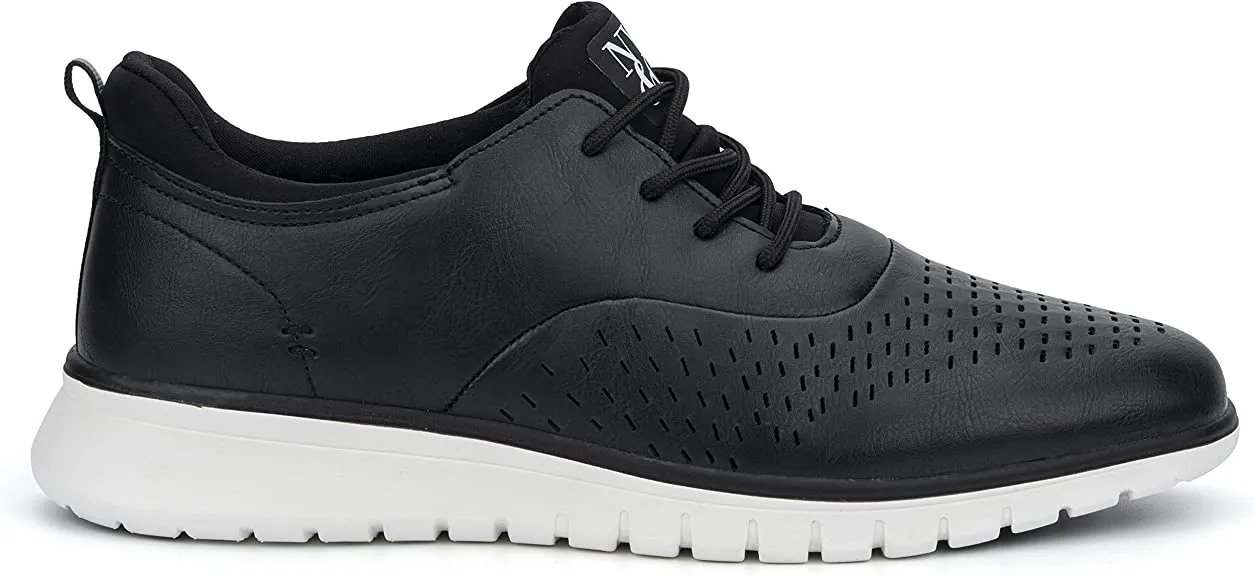 New York & Company Men's Wyn Sneaker  Color Black/Oil Size 7.5M