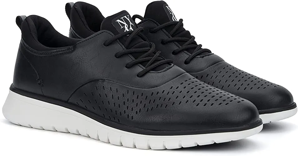 New York & Company Men's Wyn Sneaker  Color Black/Oil Size 7.5M
